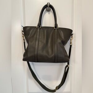 Coach Olive Green Leather Tote